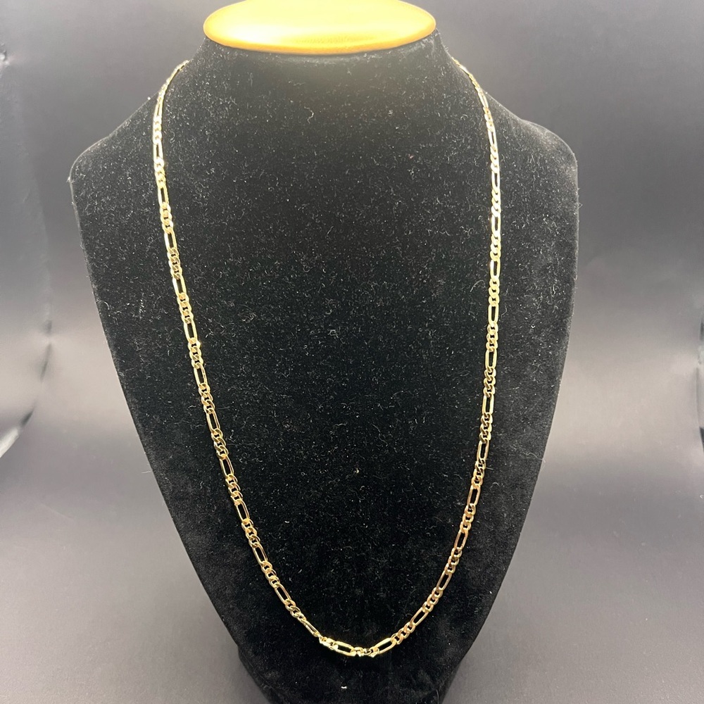 18k gold plated figaro link chain